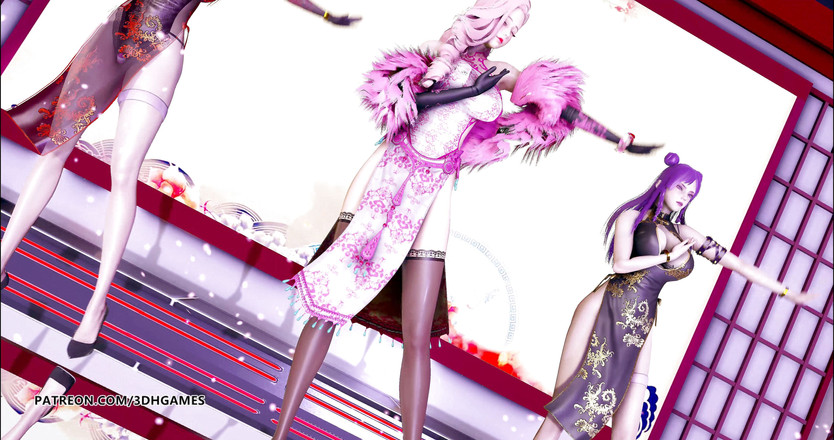3D-Hentai Games: Tougen Renka - Striptýz Ahri Kaisa Seraphine sexy erotický tanec