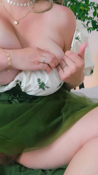 Elegant PAWG Wife Masturbates in Beautiful Sweet Outfit