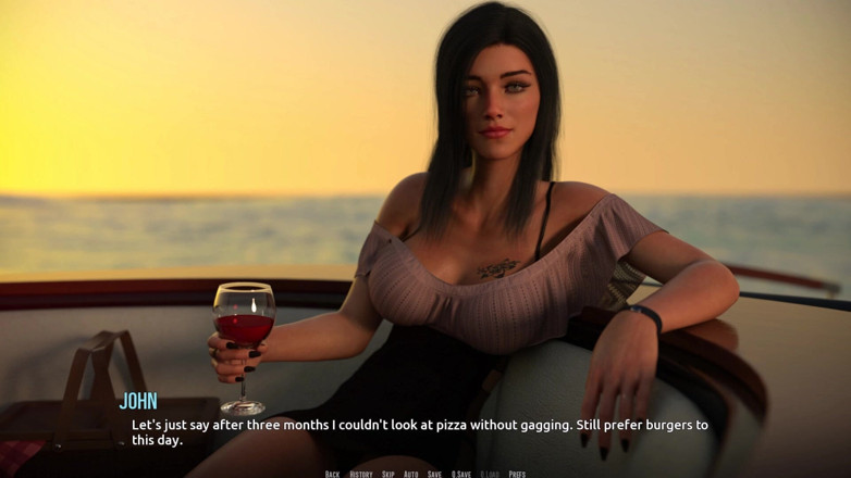 3D Cartoon Porn: Dominos beach 16 john kencan pertama fiona boat ocean sunset sfw