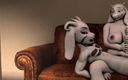 Velvixian 3 Furry: Asriel má sex se svou nevlastní chutí (bez zvuku) (chlupatý sex)