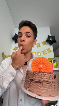 B-day Celebration with Cake and Milk