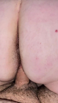 Thick White BBW MILF Gets Big Butt Spread - Big Load Insade