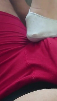 POV: Footjob, Ballbusting & Cum in Panties!