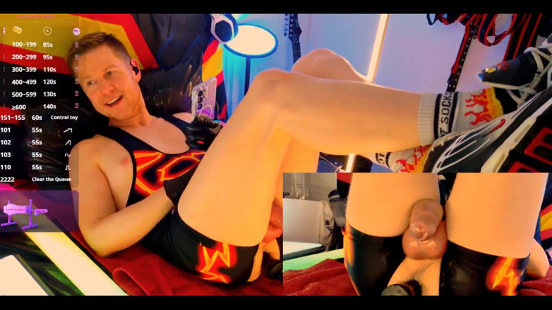 Roman Heart: Cum on Red Boxer Wrestler Suit