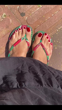 New Red Pedicure