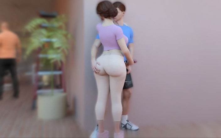 Sex anime taboo: Sex pe ascuns cu mama mea vitregă sexy în fața tatălui