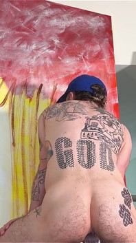 Training My Slutty Ftm Asshole in My Painting Studi