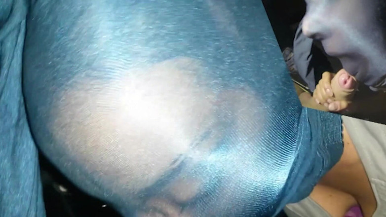 Nylon Xtreme: Blowjob im auto mit nylonmaske