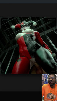 Big Breast Harley Quinn Gets Her Tight Bald Pussy Fucked in Gotham