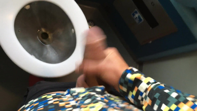 Idmir Sugary: Jerk off at a Train Toilet