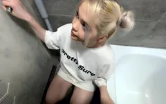 A Sea of Cum Floods Her Mouth