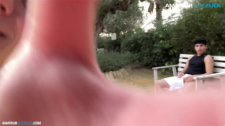 Amateur Guys Fuck: Agf: Eu me divirto com meu amigo no parque à vista...