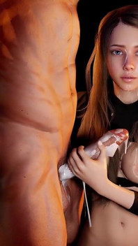 Krásná prsatá blonďatá kočička se slunečními brýlemi honí ptáka