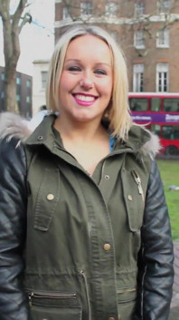 Ashley Rider walks on streets of downtown