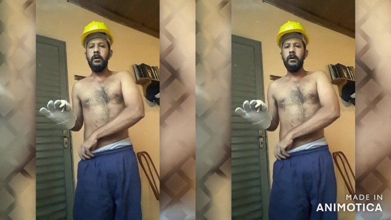 Stink HairyMale: Worker smoking, sagging, gloves