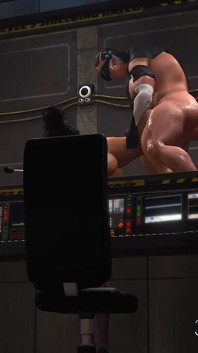 Sexo cyberpunk na sala de observação Quente Futa fode duro uma peituda mulher sexy