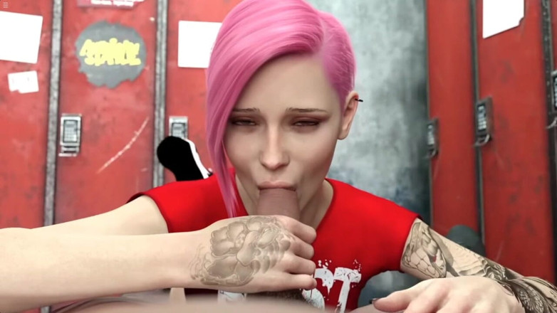 Future Money Man: Girl Massage Turns in to Blowjob in Gym Locker Room