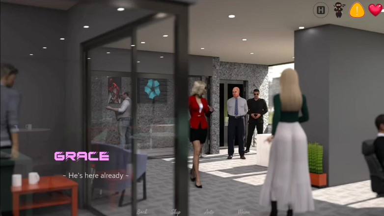 Neorm: Step Sister Dressed in Front of Office Guy