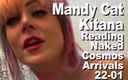 Cosmos naked readers: Mandy Cat Kitana lectură goală cosmos sosiri 22