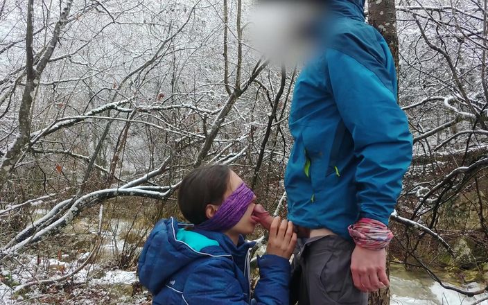 Thelazycouple: Blowjob and Cum Swallow Near the Mountain River