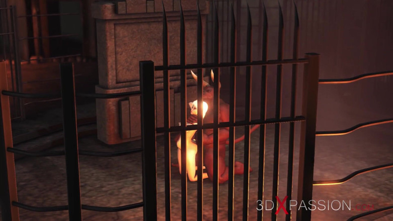 3dxpassion: Man-bull fucks a teen hard in the battle arena