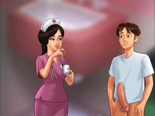 Cartoon Play: Summertime saga part 59 - best blowjob intern nurse hospital