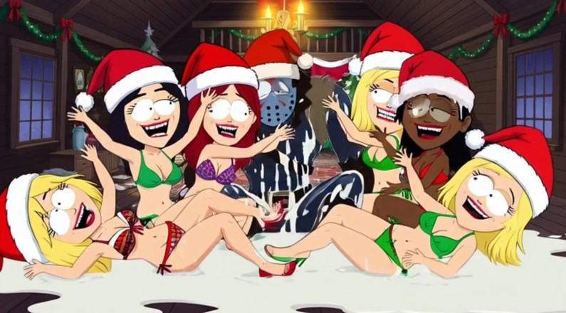 Octopussy Lovers Club: क्रिसमस शुक्रवार 13 वीं: जेसन पागल मिल्फ के घर में लौटता है । क्रिसमस विशेष कार्टून