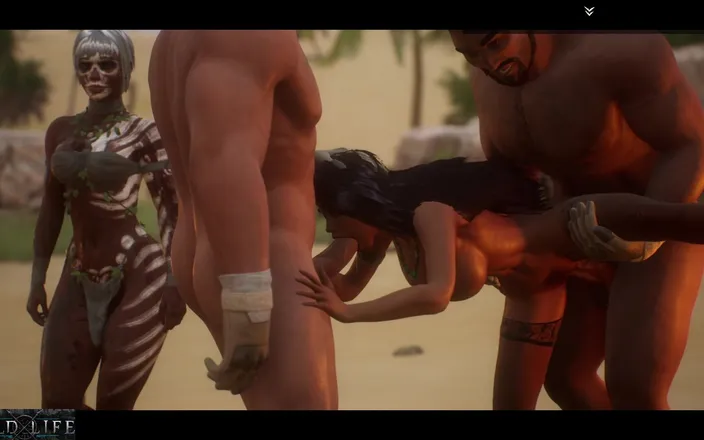 PornGameHunter: Two Big Men Fucking a Hot Girl in Every Hole -...