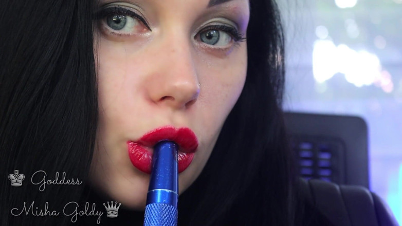 Goddess Misha Goldy: Air mani ke godaan merah besar saya dan cangkuk besar...