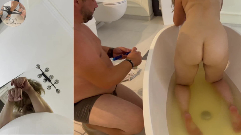 beauty_and_the_other_one: Lexi's badspel, meerdere orgasmes met de hulp van Luca