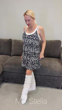 Doubled up Slouch Socks in a Dress