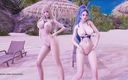3D-Hentai Games: [MMD] Meisjes generatie - vakantie Ahri Kaisa hete naakte danscompetitie van...