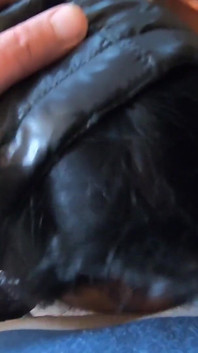 Milfycalla- a Lot of Cum on My Black Down Jacket and Black Leather Leggings 216