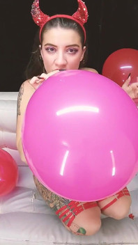 Kostenlose pOV Teufel rauchen, rote pop-ballons