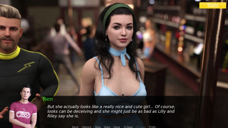 3D Cartoon Porn: Erotica 4 - Riley, Ren i Lilly tańczą w barze, a następnie...