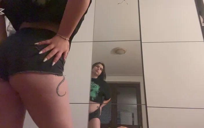 NipsAndStrips: Bigg Ass Blonde Farting in Short Tight Pants