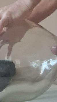 Gran follada con botella de vidrio - solicitud