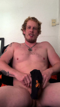 Christian Hunter Pit Sniffs, Nipple and Feet Plays, and Jerks His Thick Cut Cock with His Sweaty Socks