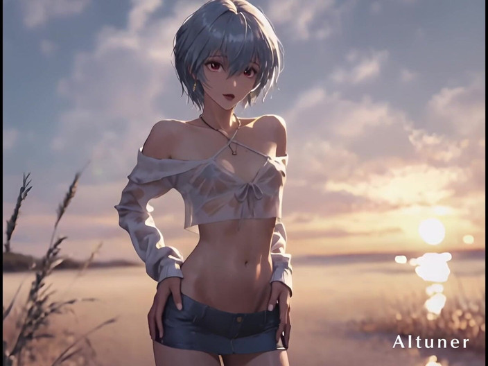 AItuner: 垄断最后一道光--蓝头发、红眼睛，以及横跨场地的末端。