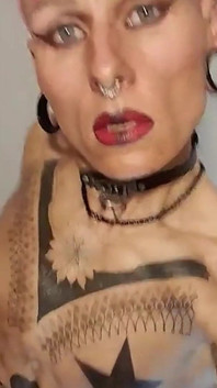 Dirty Bitch Showing Nice Cock and Masturbating