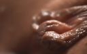 Close up fetish: Kem chảy ra khỏi âm hộ với môi âm hộ như những...