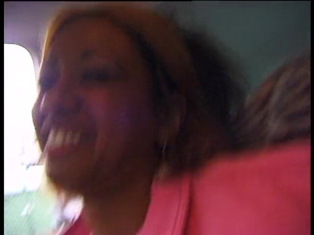 Lucky Cooch: Picked up ebony with colored hair gives a nice blowjob...