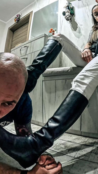 Divine Humiliation - Sharp Boots on the Slave