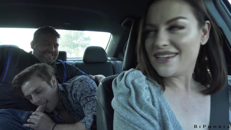 Bi Phoria: Biphoria - conductor de uber caliente se une a una pareja...