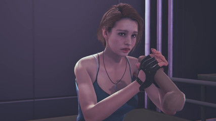 Waifu club 3D: Jill Valentine szarpanie twarzy kutasa