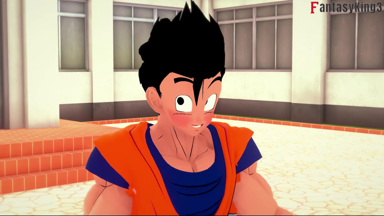 Fantasy king: Android 18 seduce Gohan all'università - dragon ball zex serie