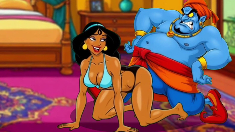 Octopussy Lovers Club: Prenses Jasmine, Aladdin'in Aldatılan Karısı. Cartoon Parody