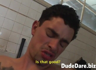 DudeDare: Whoring dude banged in the ass on a sofa