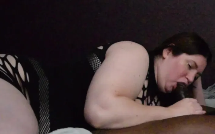 TrotzillaTheGod: Slobbing on a Hard Black Cock