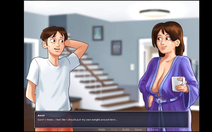 Lana Game plays: Saga estivale, partie 5 - une MILF m’a montré son énorme cul